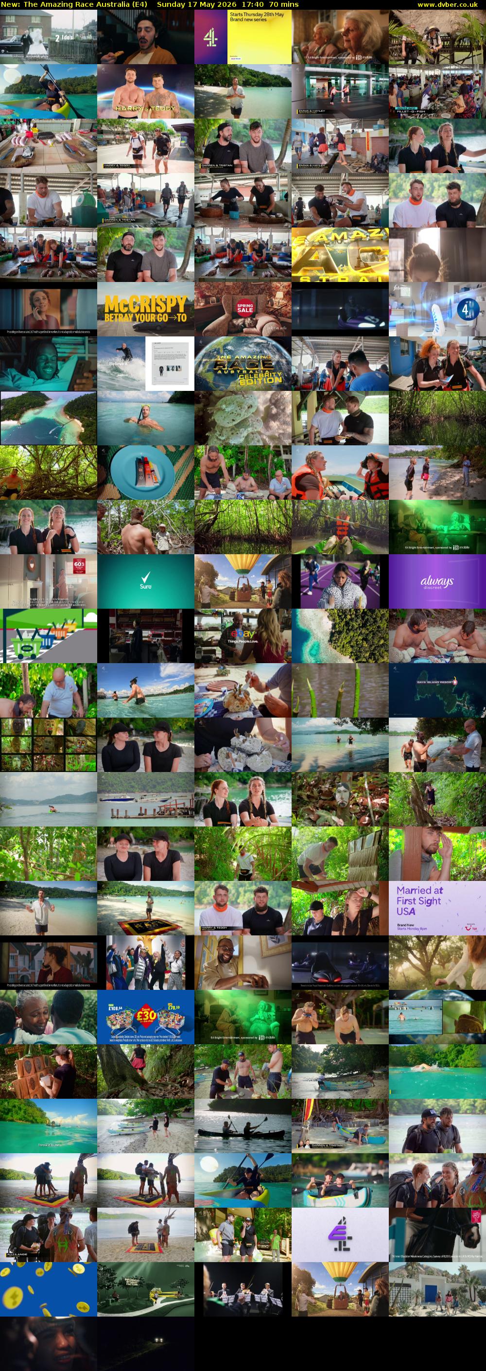 The Amazing Race Australia (E4) Sunday 17 May 2026 17:40 - 18:50