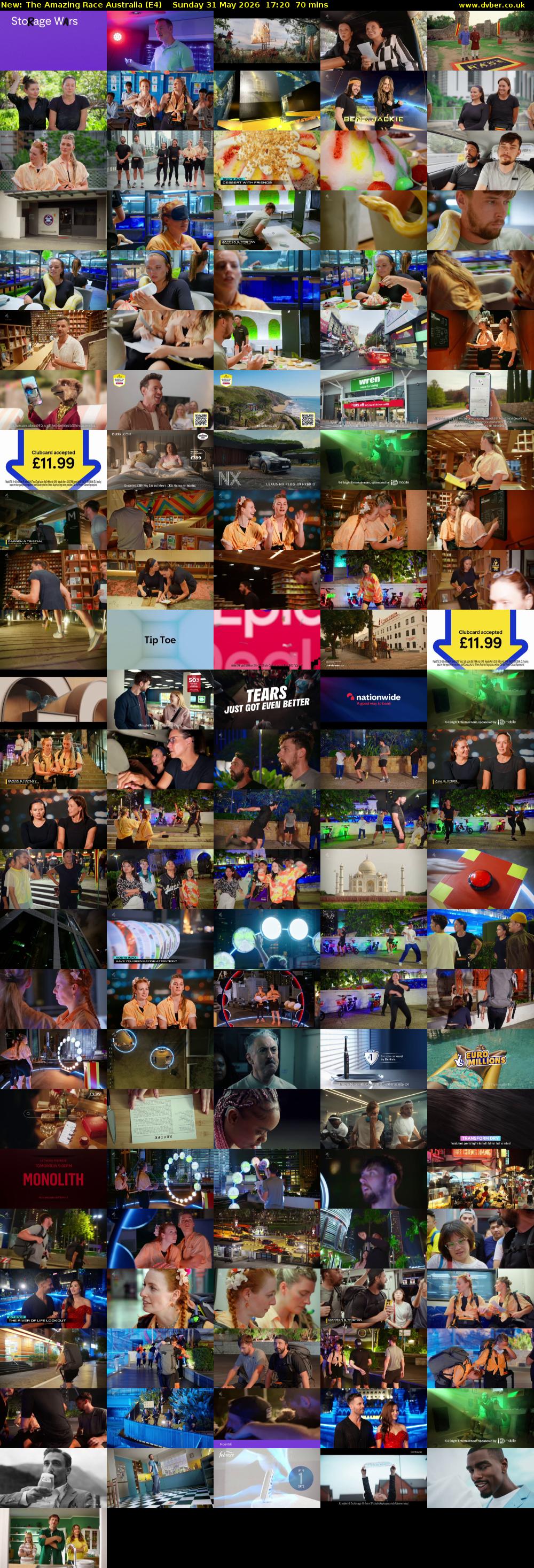 The Amazing Race Australia (E4) Sunday 31 May 2026 17:20 - 18:30