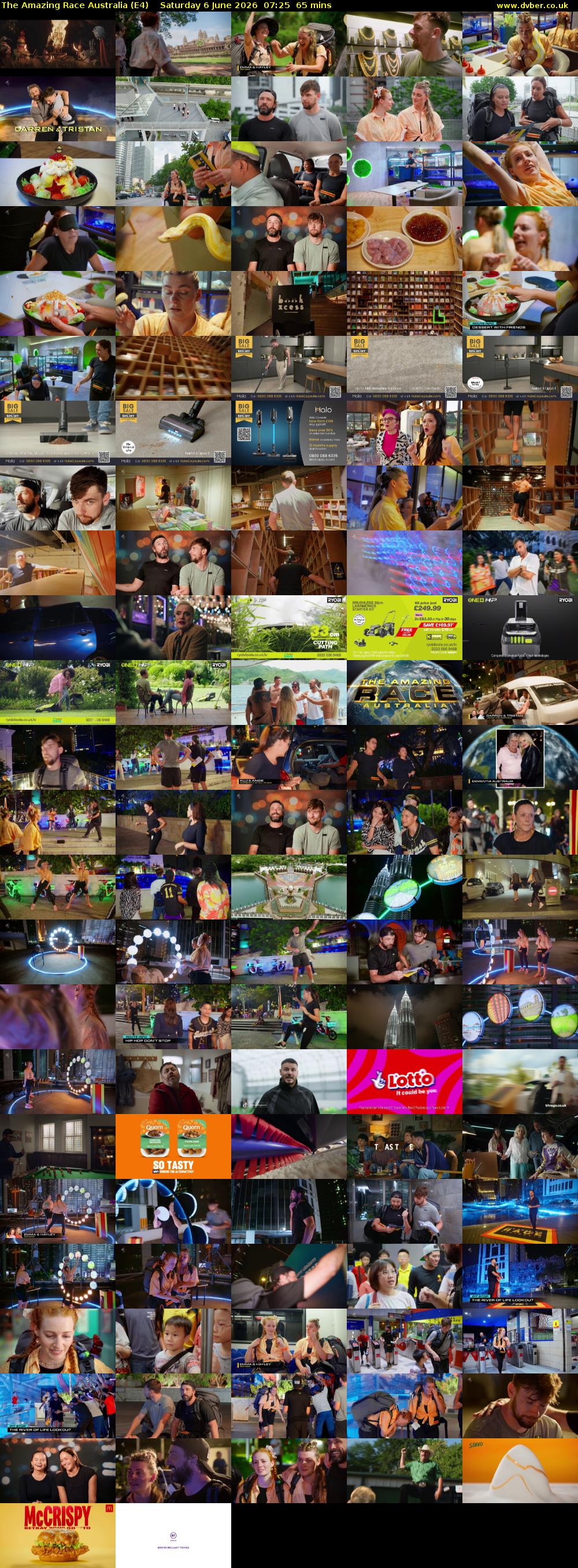 The Amazing Race Australia (E4) Saturday 6 June 2026 07:25 - 08:30