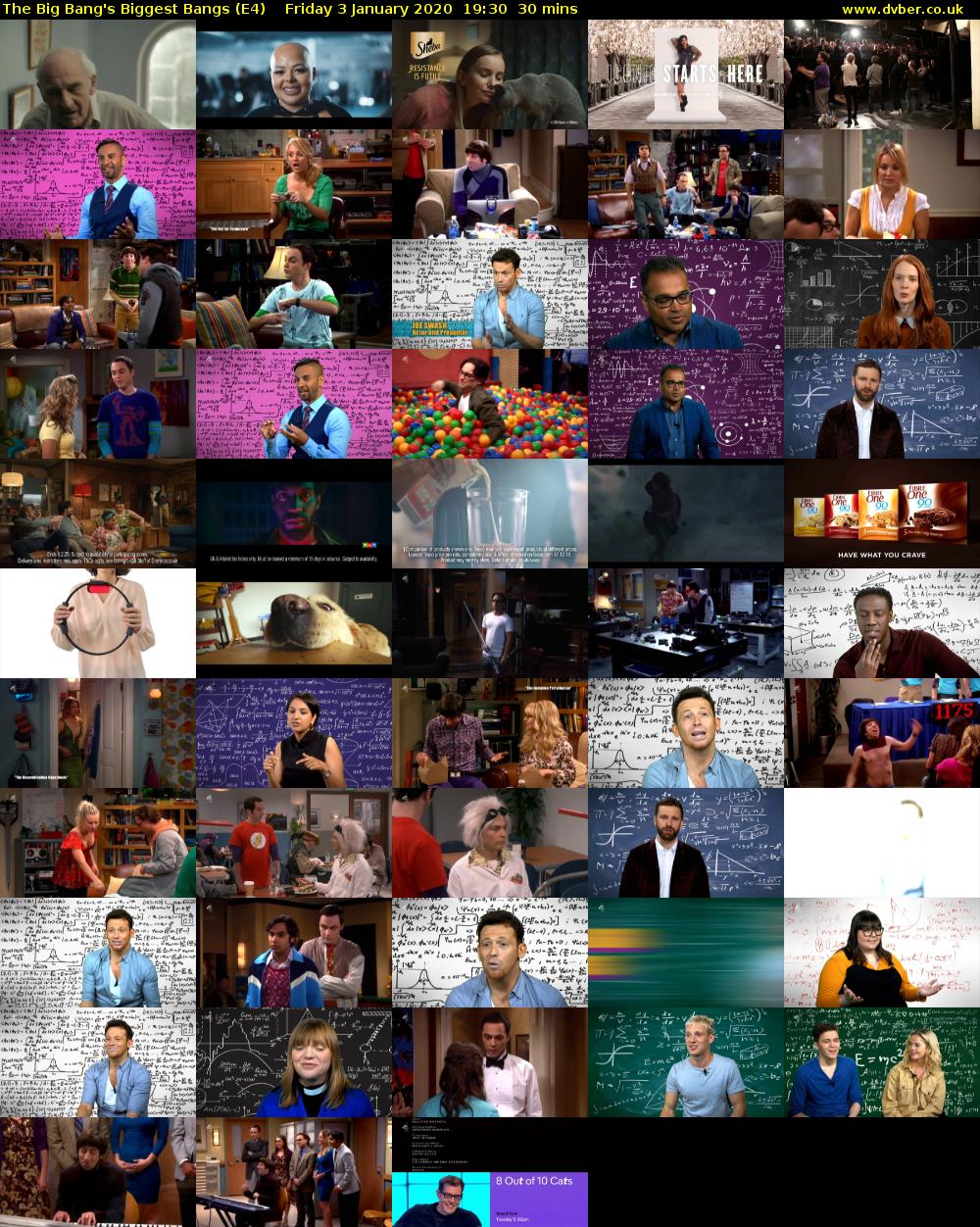 The Big Bang's Biggest Bangs (E4) Friday 3 January 2020 19:30 - 20:00