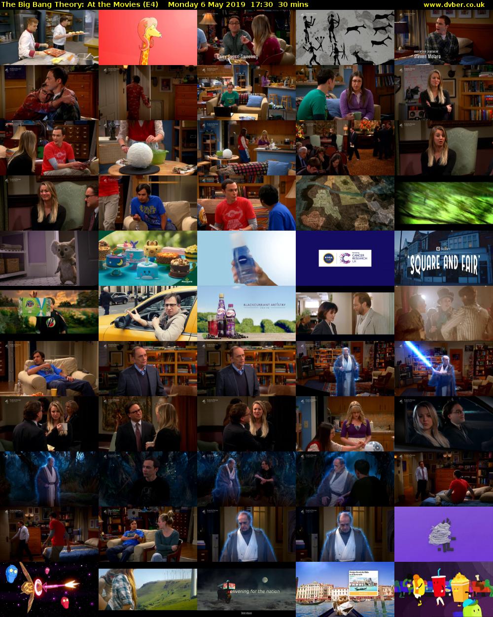 The Big Bang Theory: At the Movies (E4) Monday 6 May 2019 17:30 - 18:00