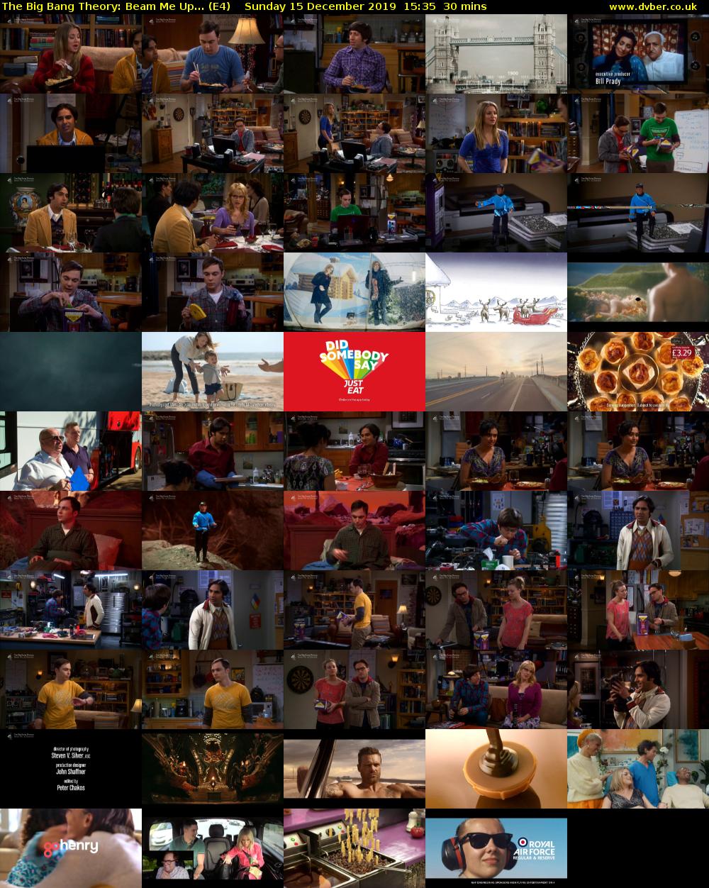 The Big Bang Theory: Beam Me Up... (E4) Sunday 15 December 2019 15:35 - 16:05