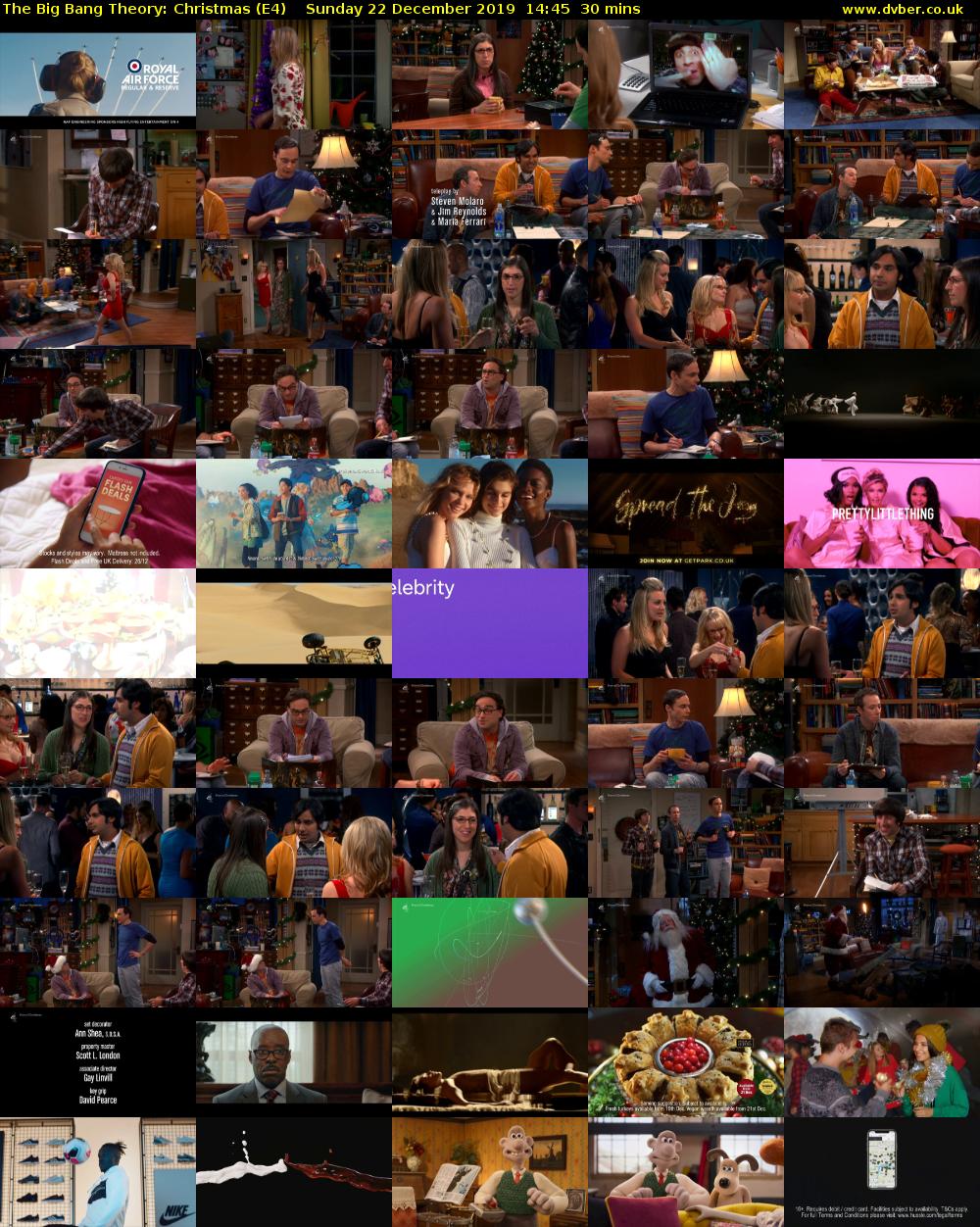The Big Bang Theory: Christmas (E4) Sunday 22 December 2019 14:45 - 15:15