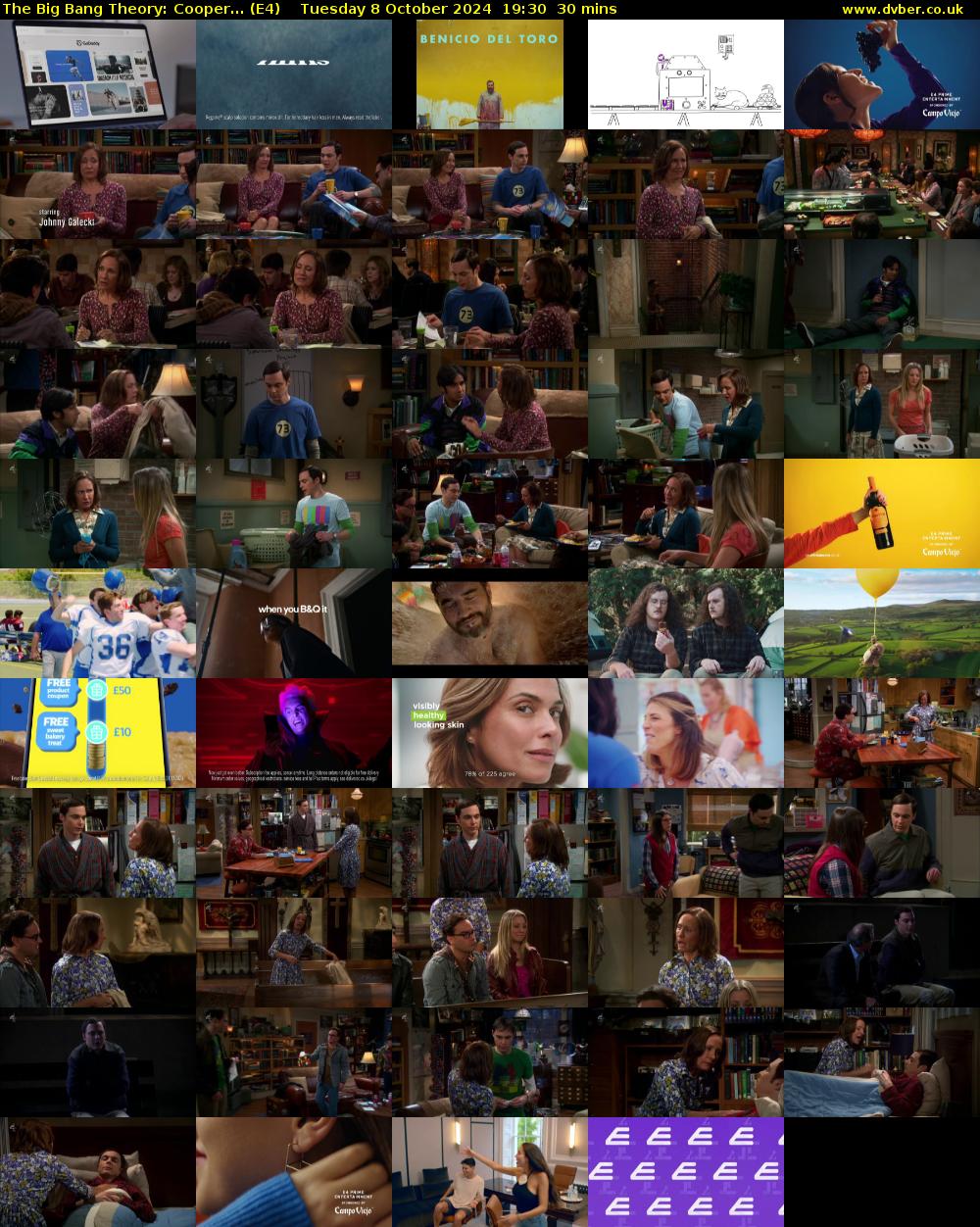 The Big Bang Theory: Cooper... (E4) Tuesday 8 October 2024 19:30 - 20:00