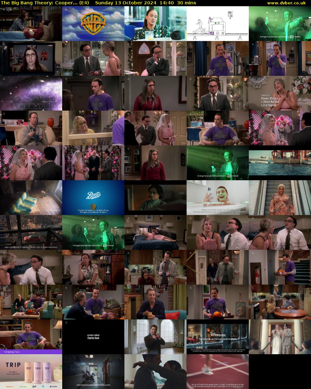 The Big Bang Theory: Cooper... (E4) Sunday 13 October 2024 14:40 - 15:10