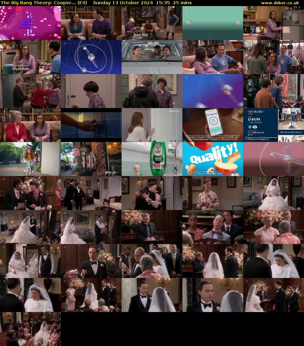 The Big Bang Theory: Cooper... (E4) Sunday 13 October 2024 15:35 - 16:00