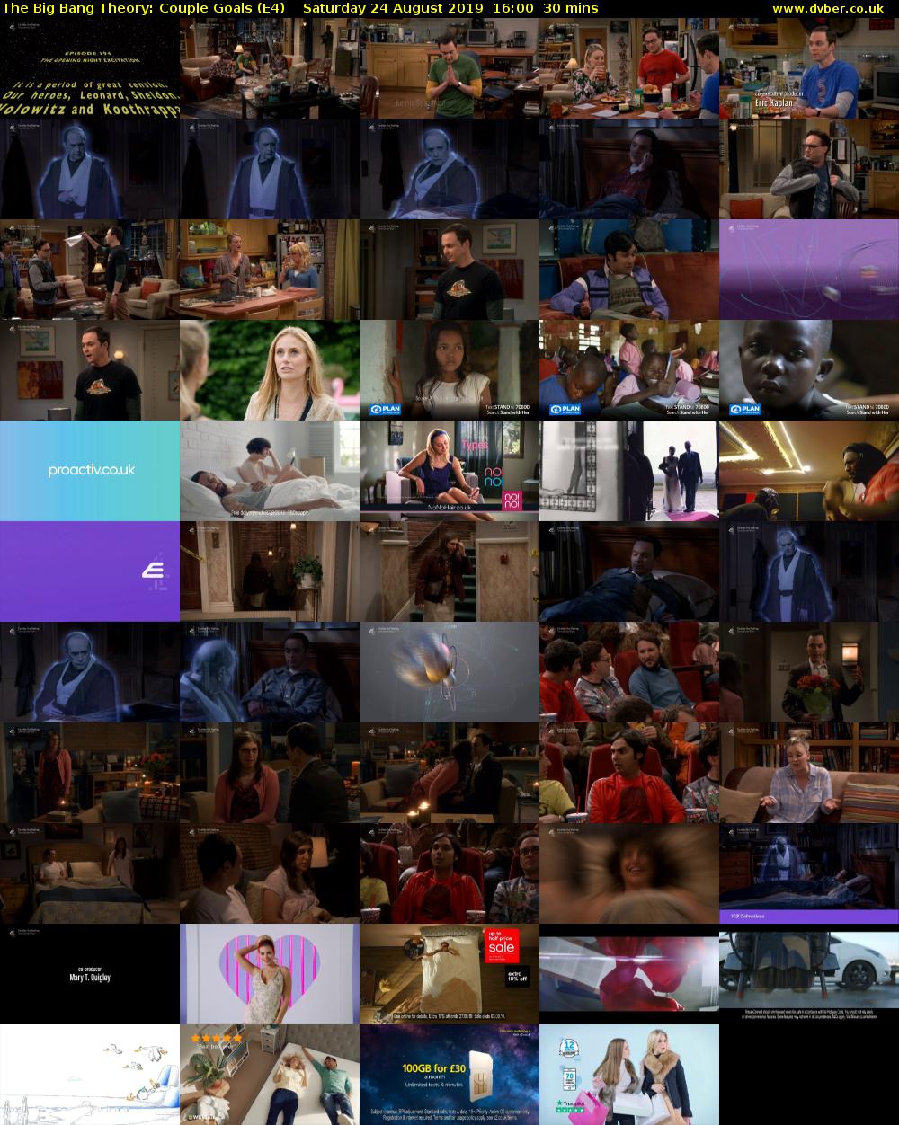 The Big Bang Theory: Couple Goals (E4) Saturday 24 August 2019 16:00 - 16:30