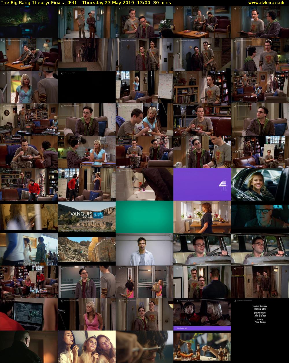 The Big Bang Theory: Final... (E4) Thursday 23 May 2019 13:00 - 13:30