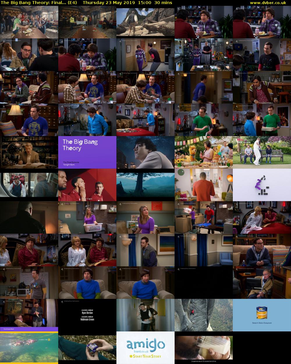 The Big Bang Theory: Final... (E4) Thursday 23 May 2019 15:00 - 15:30
