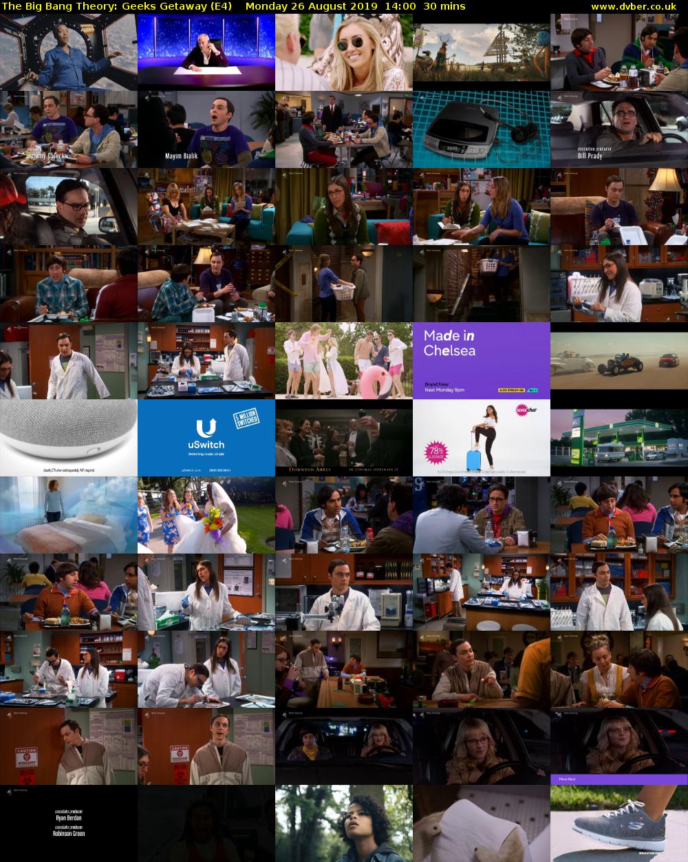 The Big Bang Theory: Geeks Getaway (E4) Monday 26 August 2019 14:00 - 14:30