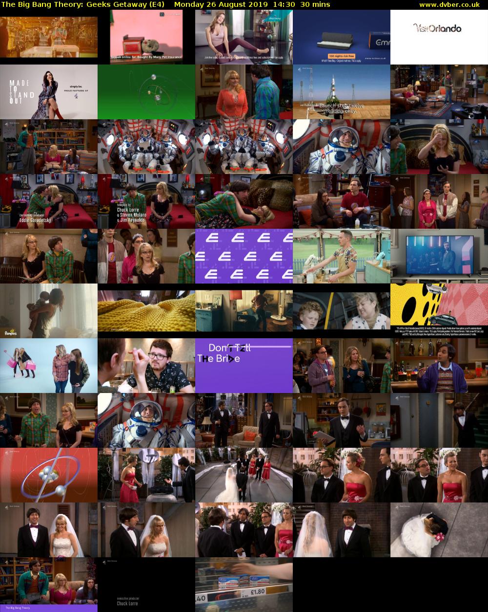 The Big Bang Theory: Geeks Getaway (E4) Monday 26 August 2019 14:30 - 15:00