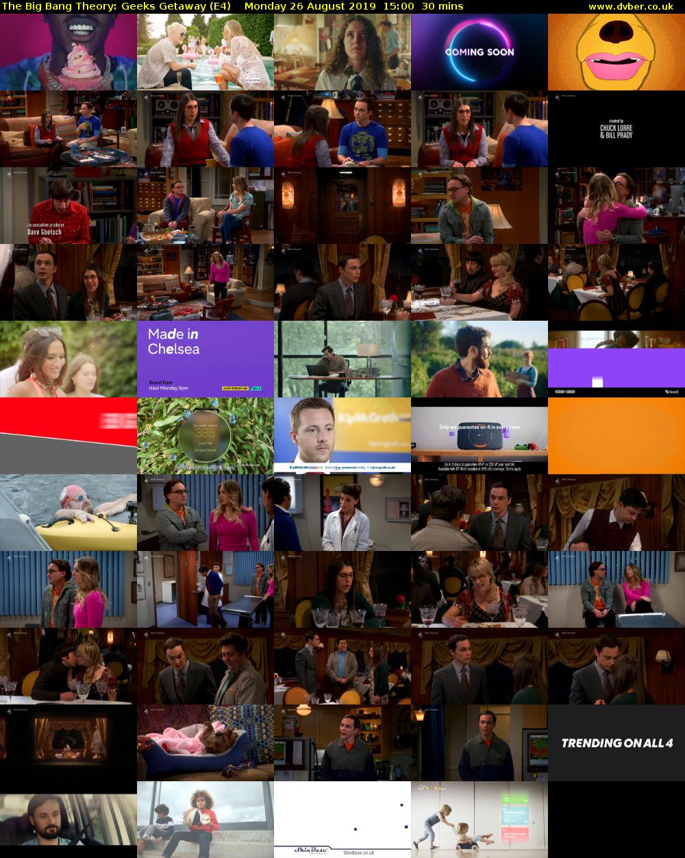 The Big Bang Theory: Geeks Getaway (E4) Monday 26 August 2019 15:00 - 15:30