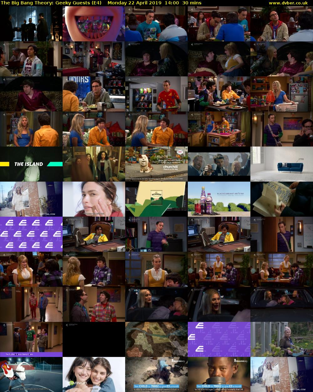 The Big Bang Theory: Geeky Guests (E4) Monday 22 April 2019 14:00 - 14:30