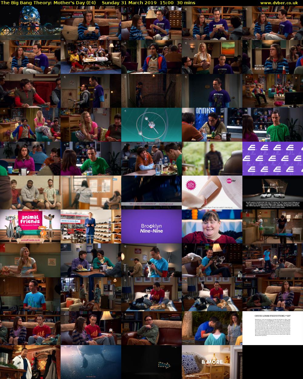 The Big Bang Theory: Mother's Day (E4) Sunday 31 March 2019 15:00 - 15:30