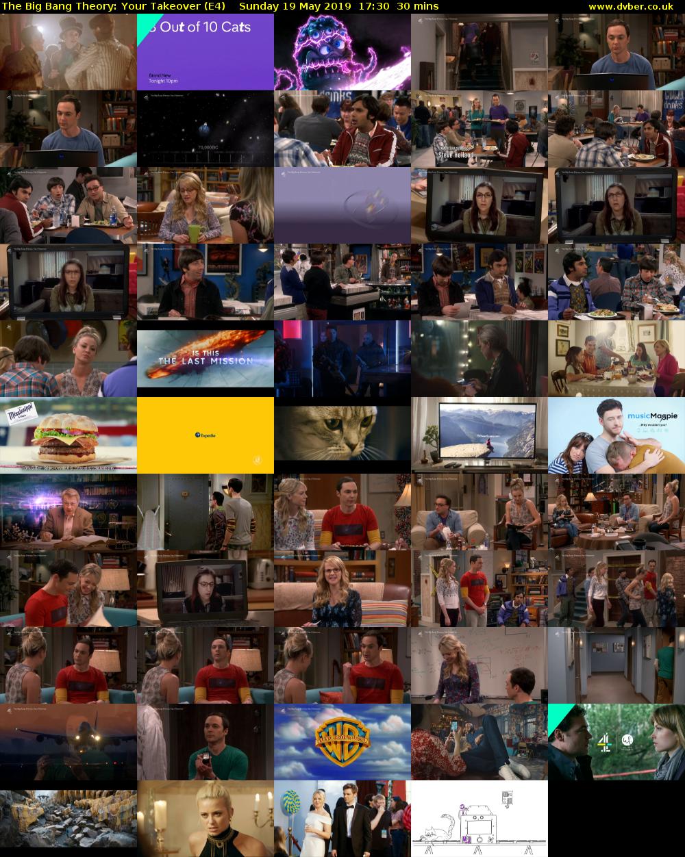 The Big Bang Theory: Your Takeover (E4) Sunday 19 May 2019 17:30 - 18:00