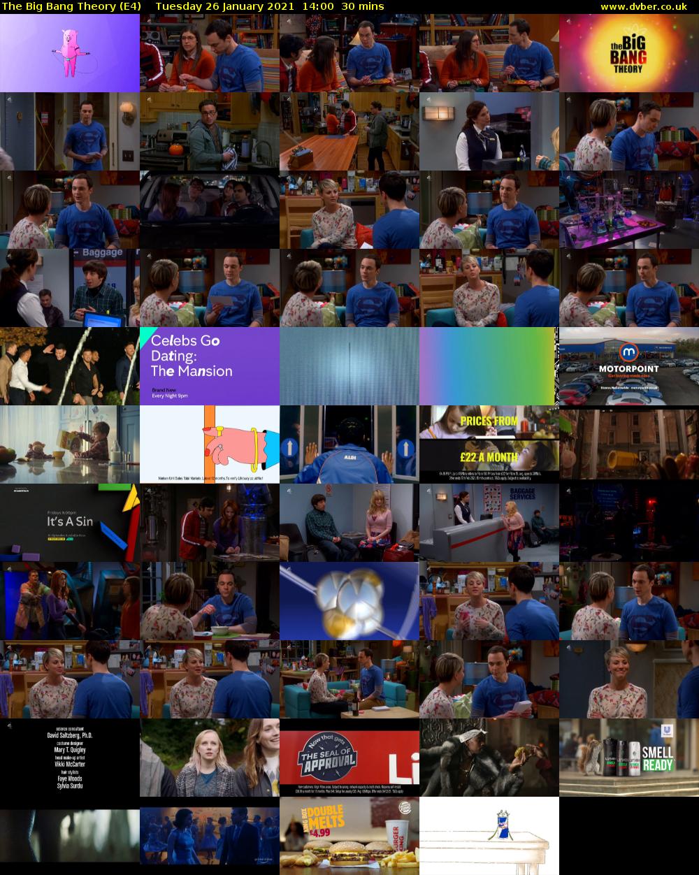 The Big Bang Theory (E4) Tuesday 26 January 2021 14:00 - 14:30