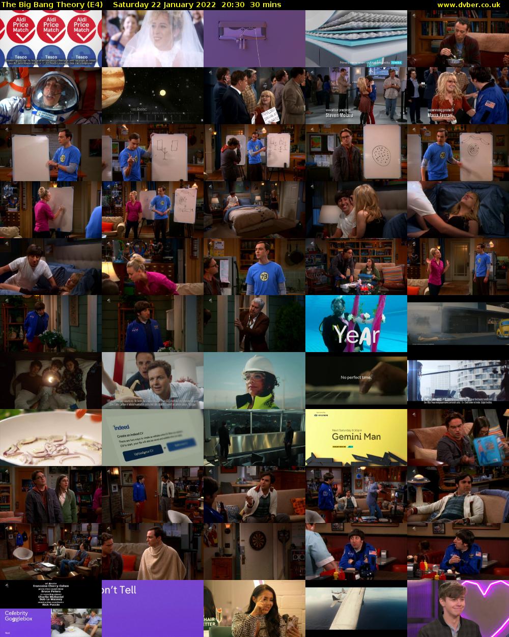 The Big Bang Theory (E4) Saturday 22 January 2022 20:30 - 21:00