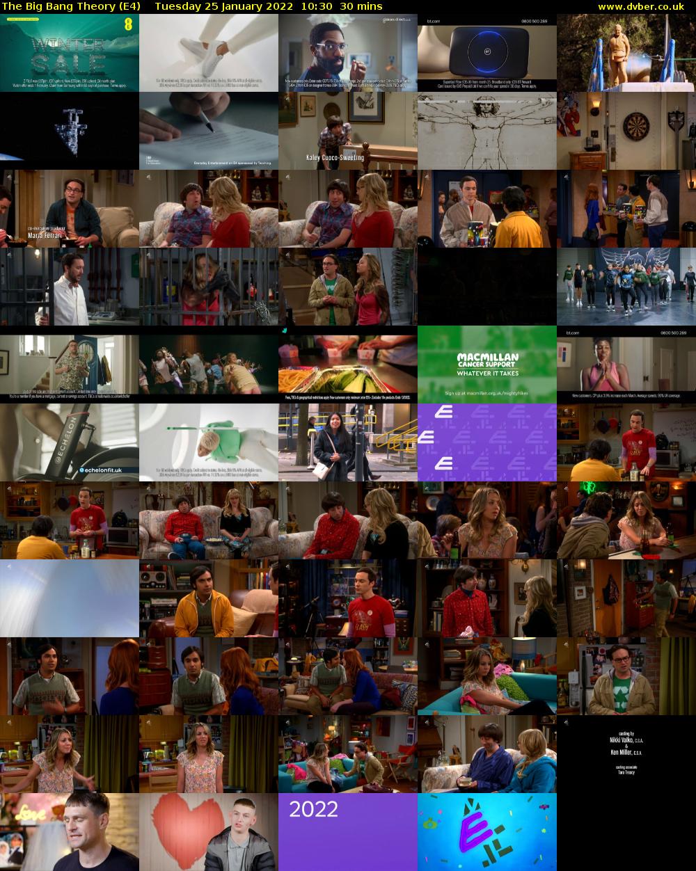 The Big Bang Theory (E4) Tuesday 25 January 2022 10:30 - 11:00