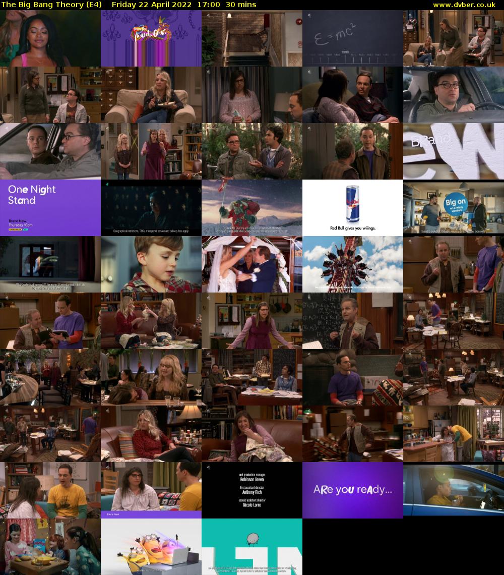 The Big Bang Theory (E4) Friday 22 April 2022 17:00 - 17:30