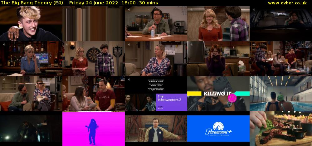 The Big Bang Theory (E4) Friday 24 June 2022 18:00 - 18:30