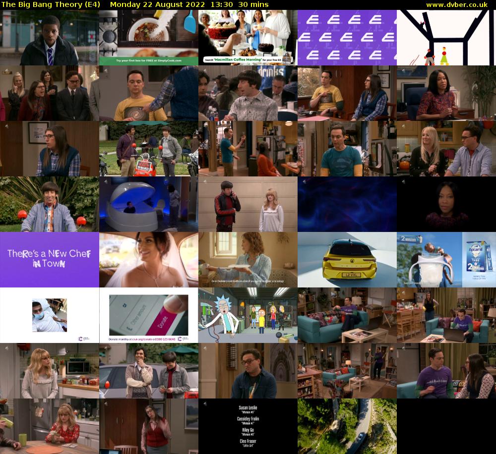 The Big Bang Theory (E4) Monday 22 August 2022 13:30 - 14:00
