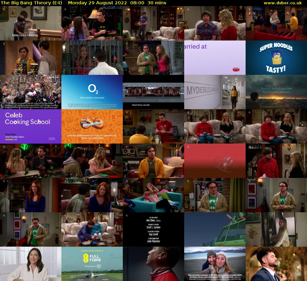 The Big Bang Theory (E4) Monday 29 August 2022 08:00 - 08:30