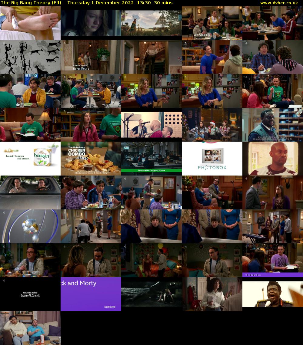 The Big Bang Theory (E4) Thursday 1 December 2022 13:30 - 14:00
