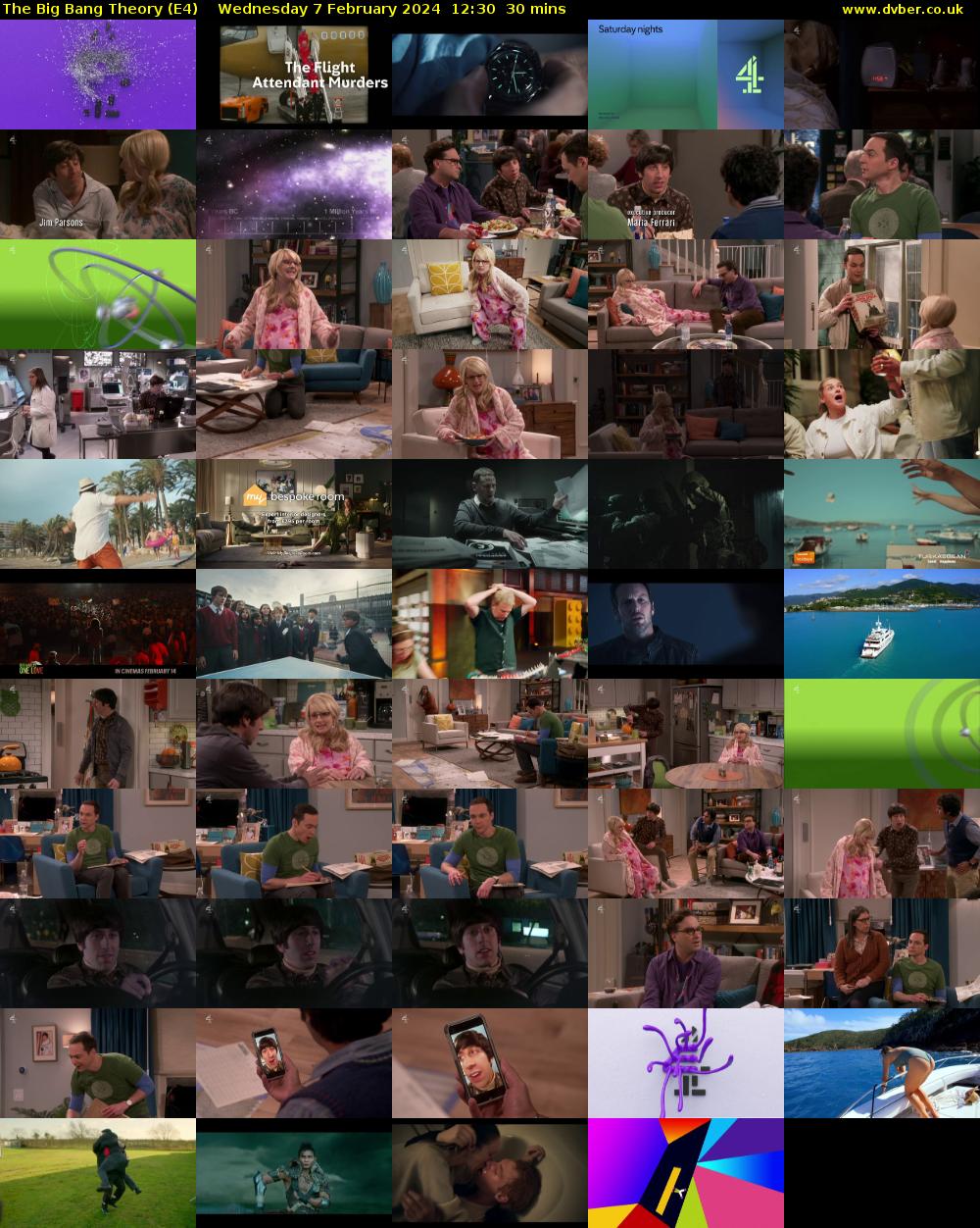 The Big Bang Theory (E4) Wednesday 7 February 2024 12:30 - 13:00