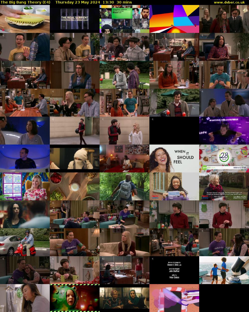 The Big Bang Theory (E4) Thursday 23 May 2024 13:30 - 14:00