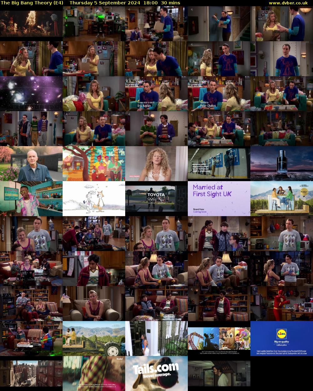 The Big Bang Theory (E4) Thursday 5 September 2024 18:00 - 18:30