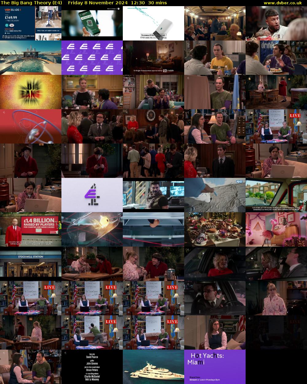 The Big Bang Theory (E4) Friday 8 November 2024 12:30 - 13:00