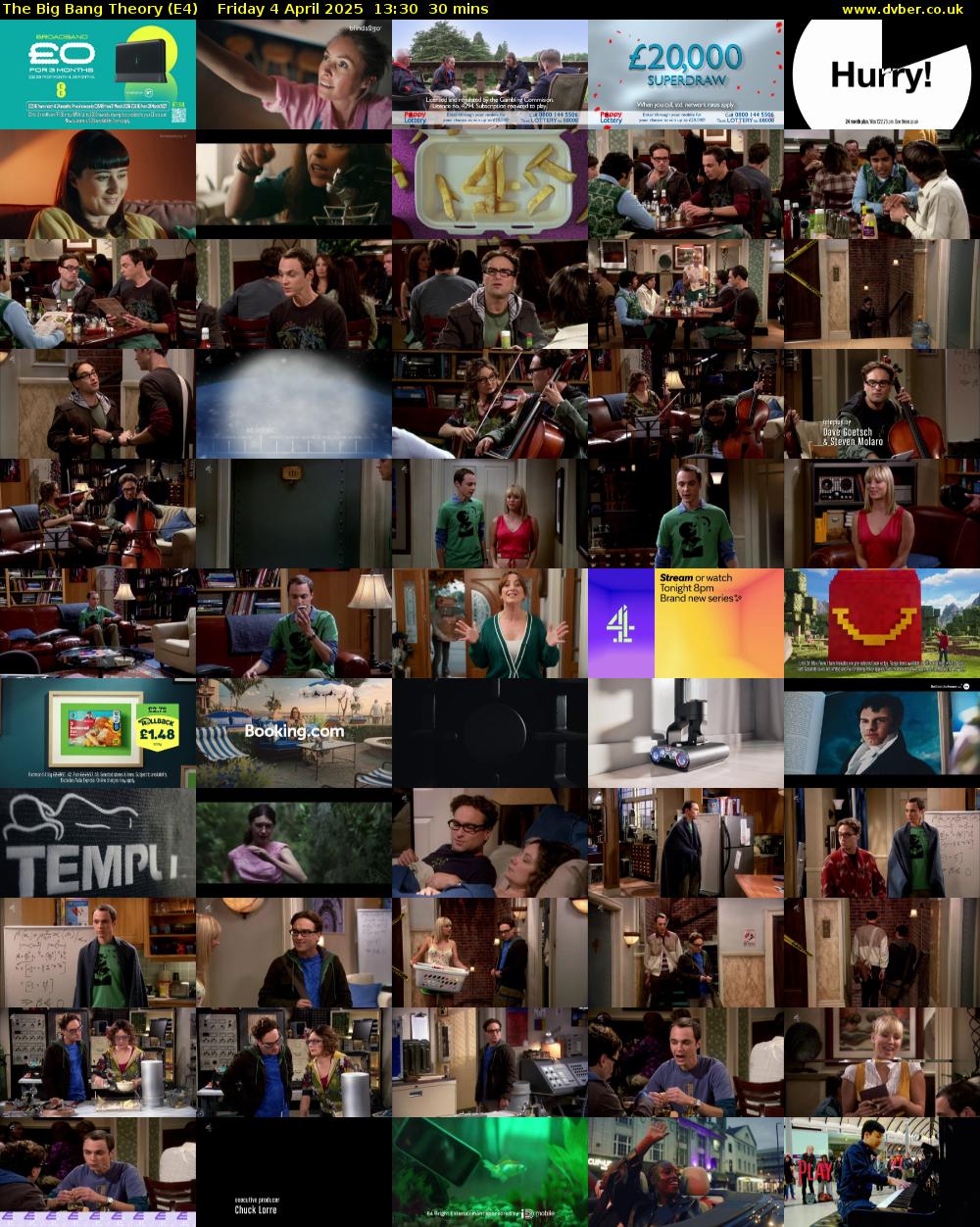 The Big Bang Theory (E4) Friday 4 April 2025 13:30 - 14:00
