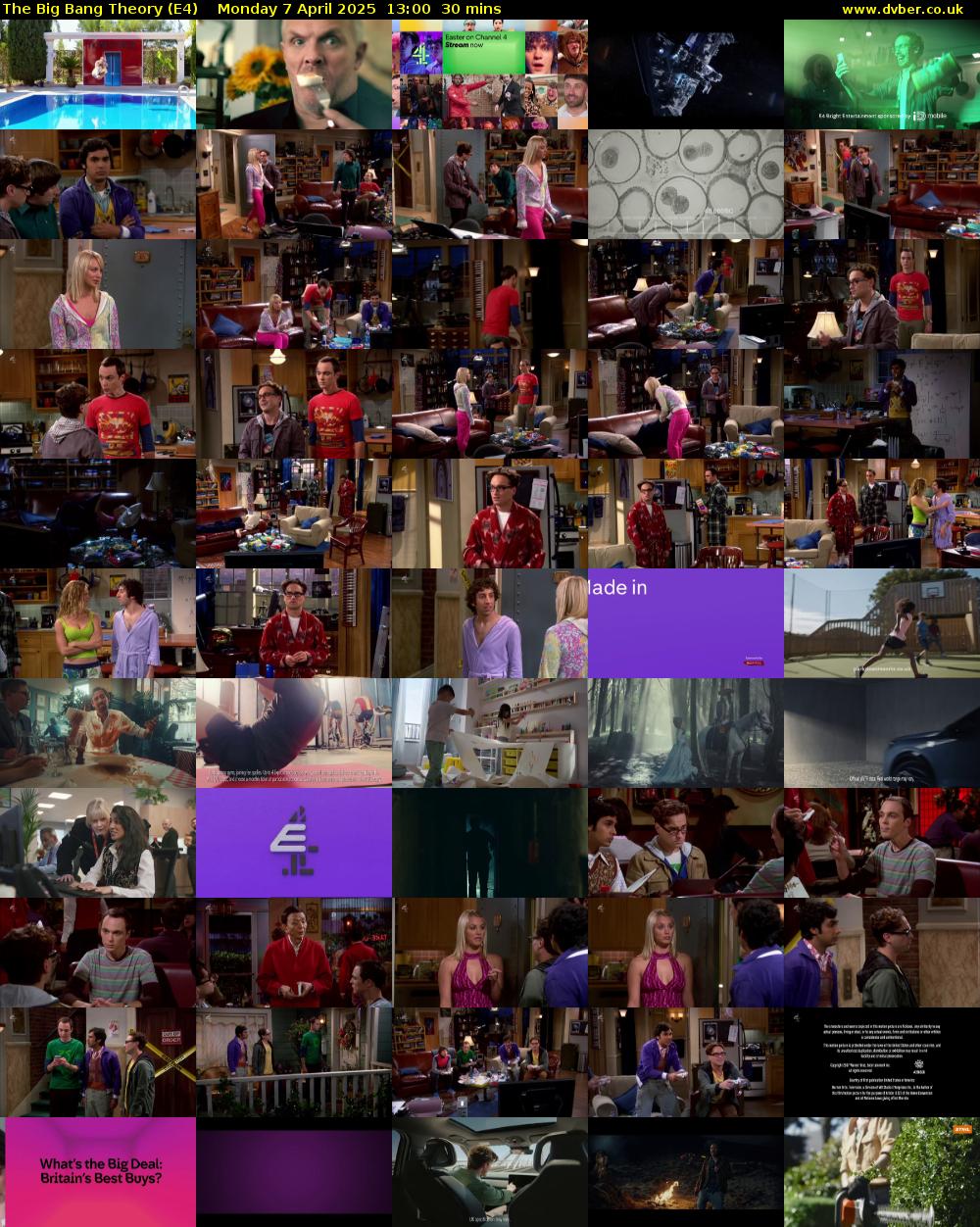 The Big Bang Theory (E4) Monday 7 April 2025 13:00 - 13:30