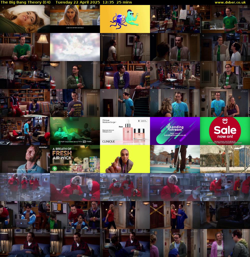 The Big Bang Theory (E4) Tuesday 22 April 2025 12:35 - 13:00