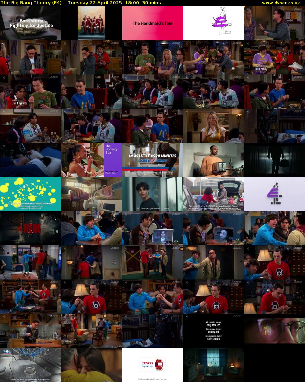 The Big Bang Theory (E4) Tuesday 22 April 2025 18:00 - 18:30