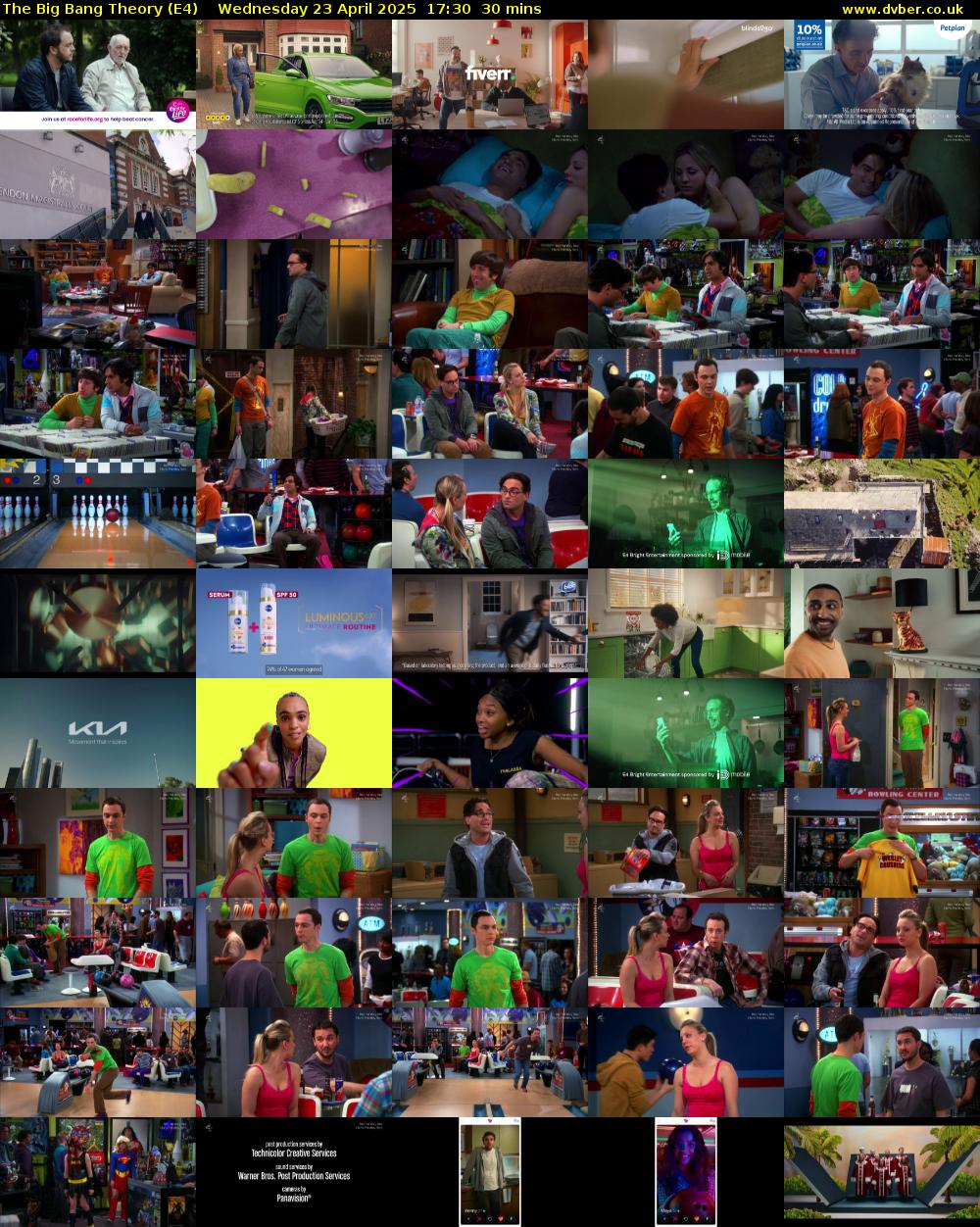 The Big Bang Theory (E4) Wednesday 23 April 2025 17:30 - 18:00
