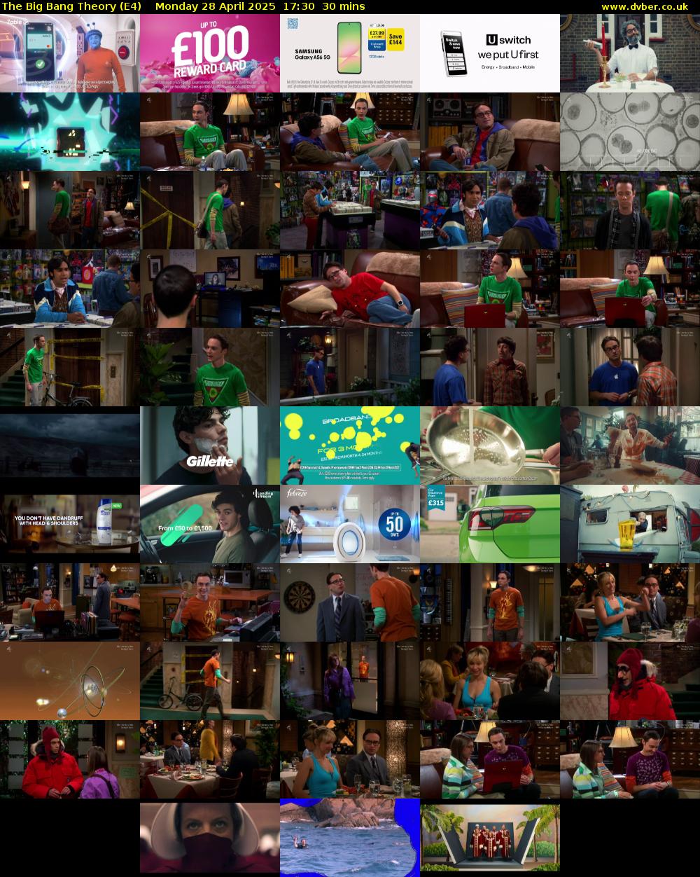 The Big Bang Theory (E4) Monday 28 April 2025 17:30 - 18:00