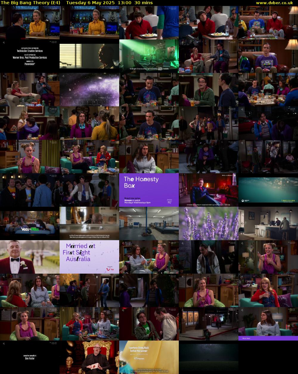 The Big Bang Theory (E4) Tuesday 6 May 2025 13:00 - 13:30