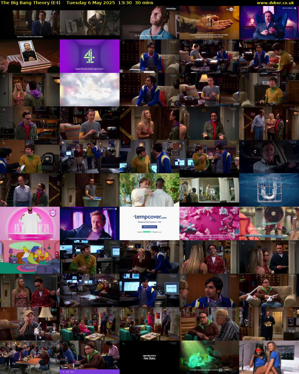 The Big Bang Theory (E4) Tuesday 6 May 2025 13:30 - 14:00
