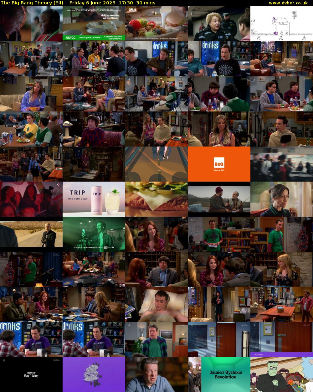 The Big Bang Theory (E4) Friday 6 June 2025 17:30 - 18:00