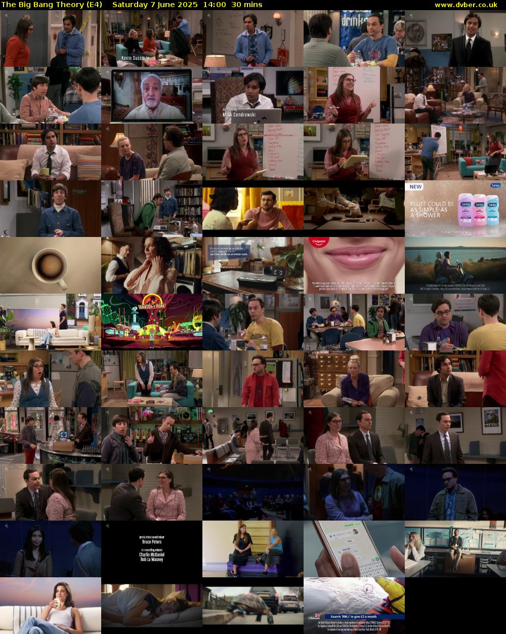 The Big Bang Theory (E4) Saturday 7 June 2025 14:00 - 14:30