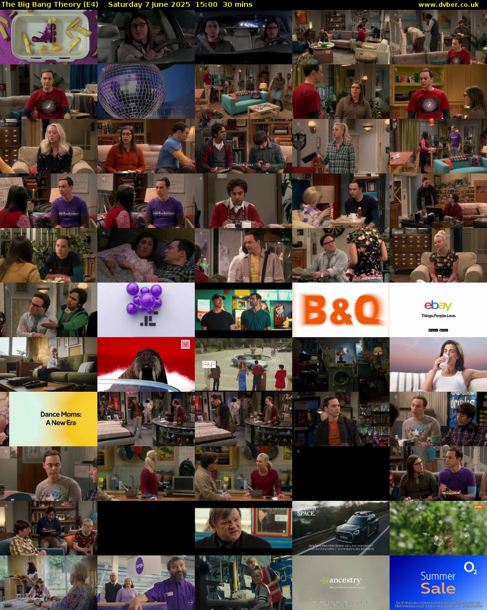 The Big Bang Theory (E4) Saturday 7 June 2025 15:00 - 15:30