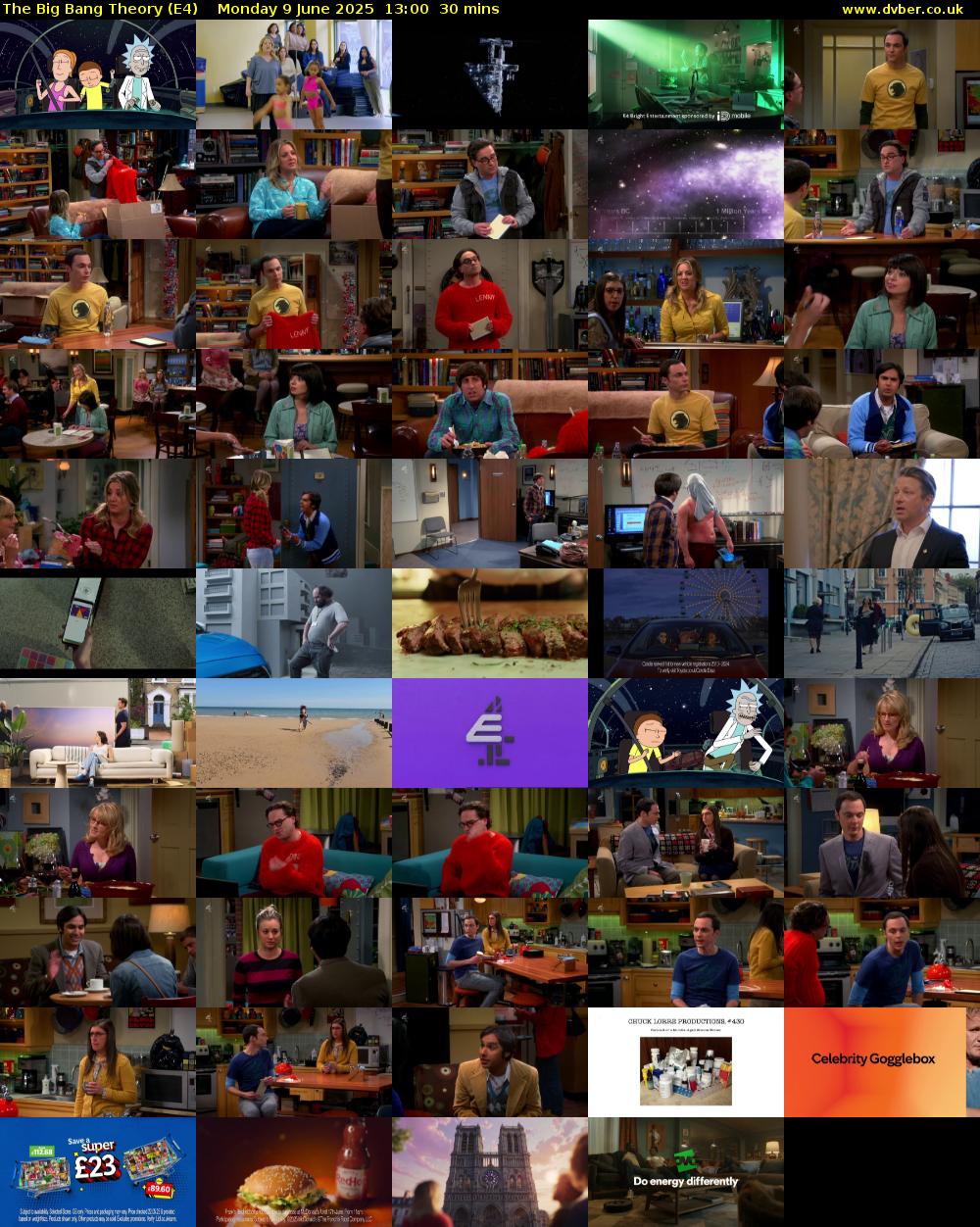 The Big Bang Theory (E4) Monday 9 June 2025 13:00 - 13:30