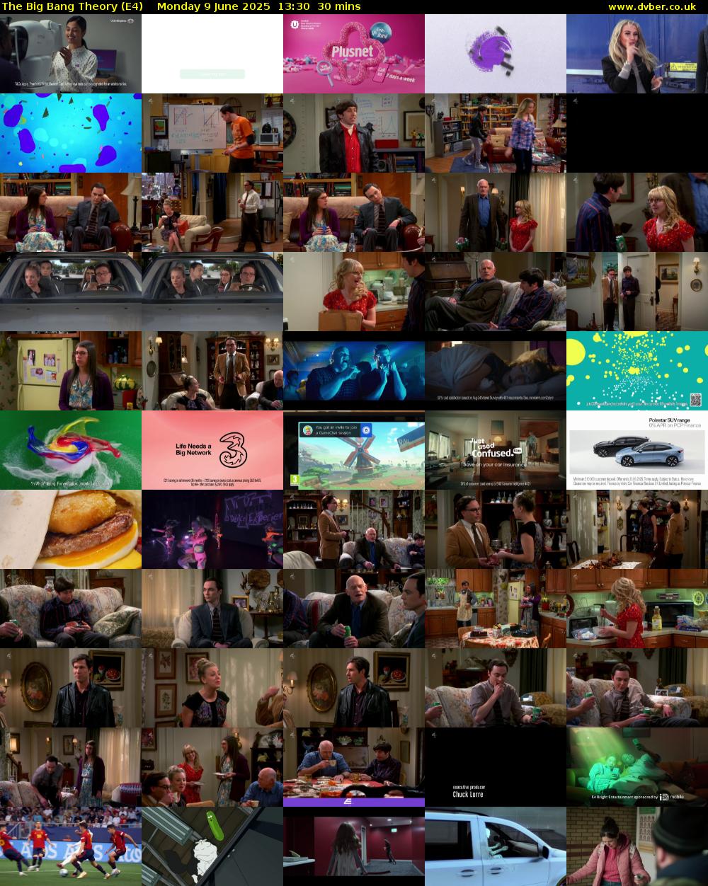 The Big Bang Theory (E4) Monday 9 June 2025 13:30 - 14:00