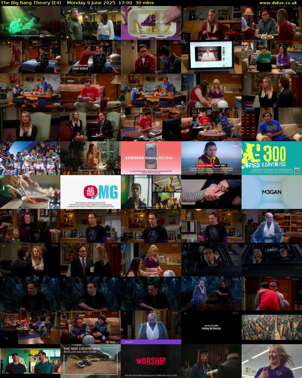 The Big Bang Theory (E4) Monday 9 June 2025 17:00 - 17:30
