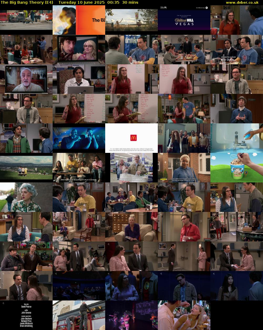 The Big Bang Theory (E4) Tuesday 10 June 2025 00:35 - 01:05