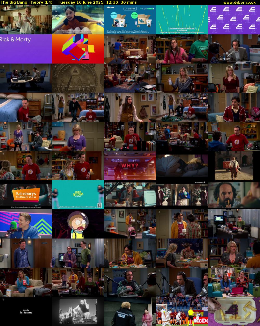The Big Bang Theory (E4) Tuesday 10 June 2025 12:30 - 13:00
