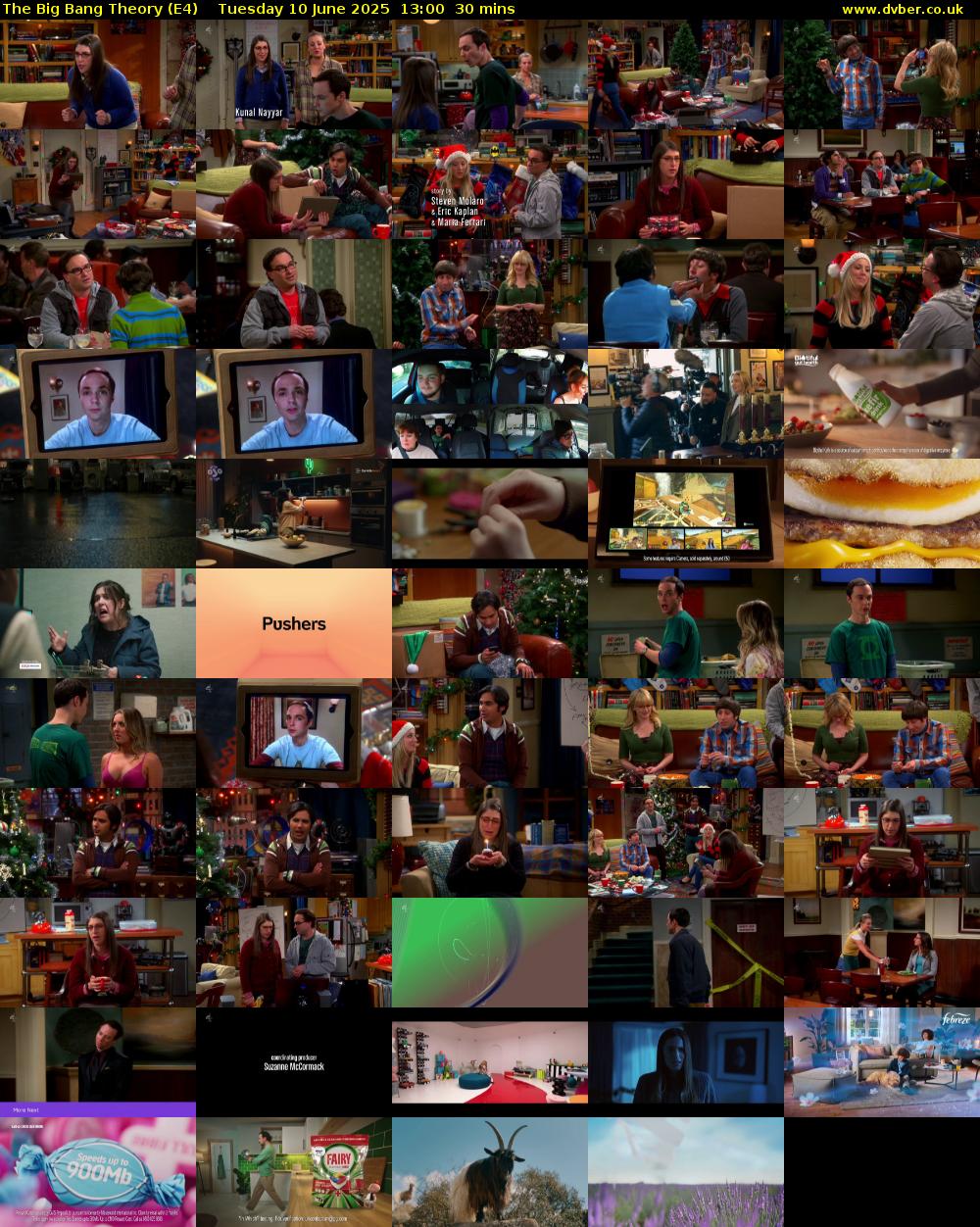 The Big Bang Theory (E4) Tuesday 10 June 2025 13:00 - 13:30