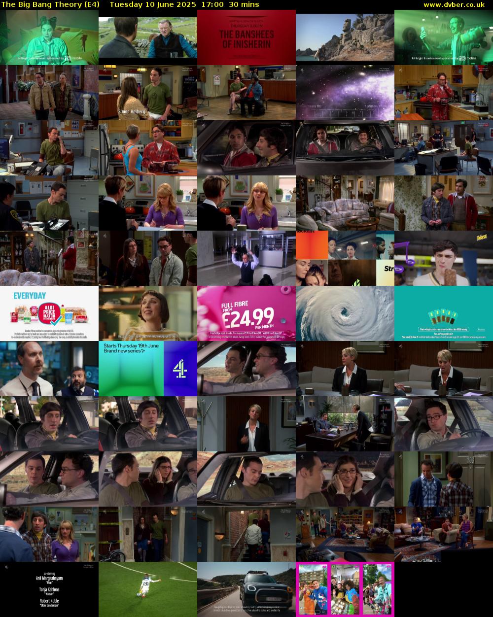 The Big Bang Theory (E4) Tuesday 10 June 2025 17:00 - 17:30