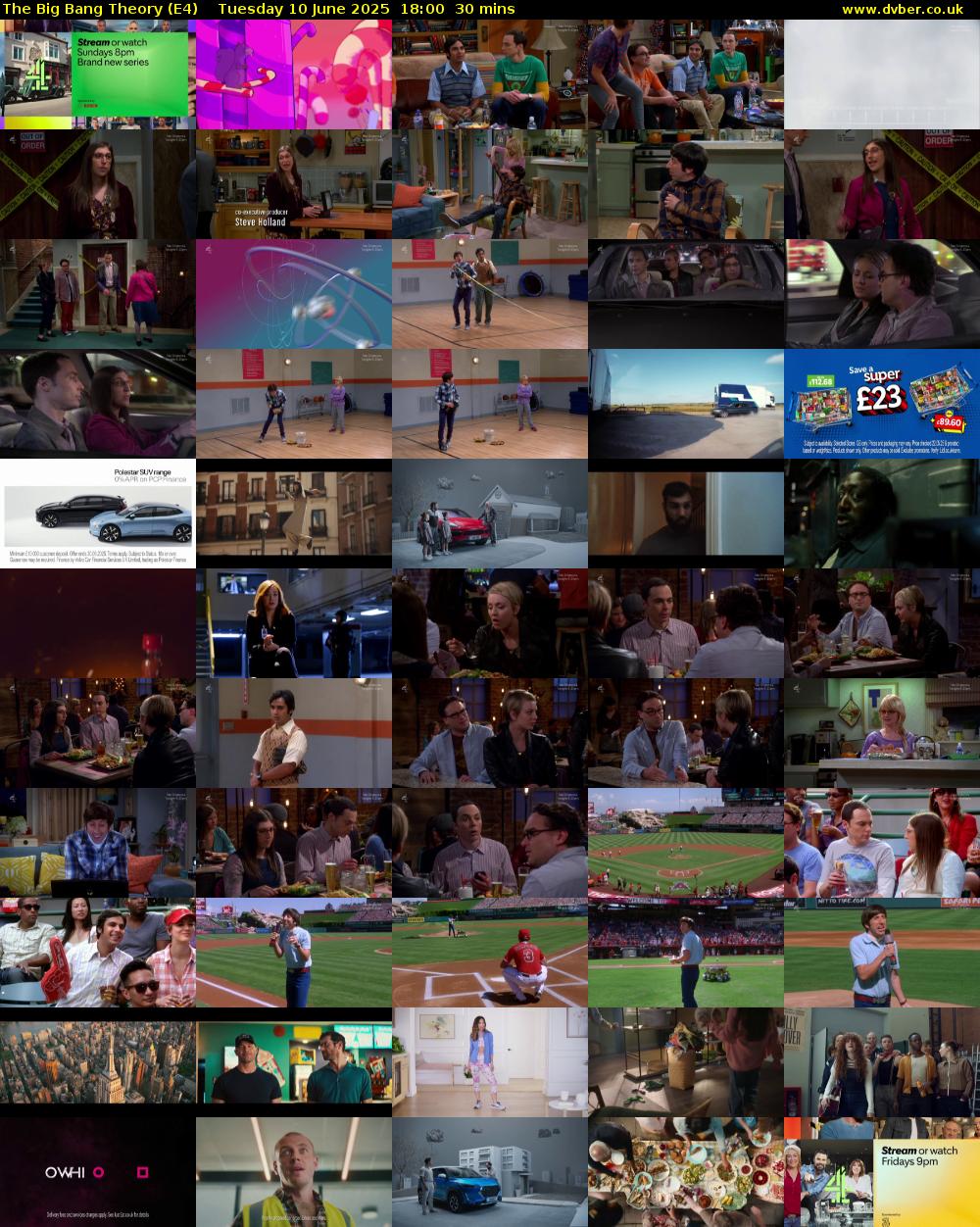 The Big Bang Theory (E4) Tuesday 10 June 2025 18:00 - 18:30